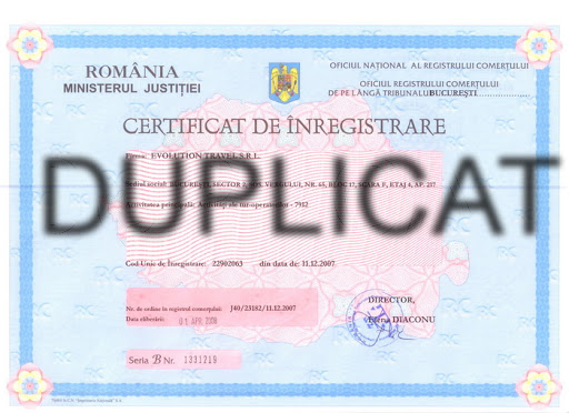 AnunÈ› Pierdere Certificat De Inregistrare Capital